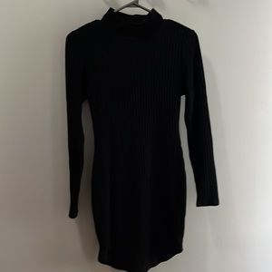 Long sleeve, half turtle neck dress